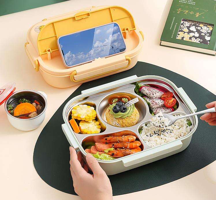 AOHEA  wholesale kids food storage container with PP lid boxes bento food containers metal lunchbox factory