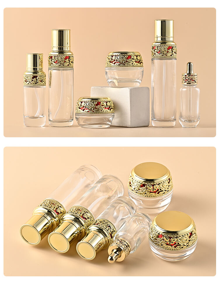 luxury refillable cosmetic packaging 30ml 40ml 100ml 120ml 30g 50g unique lotion jar skin care bottles manufacture