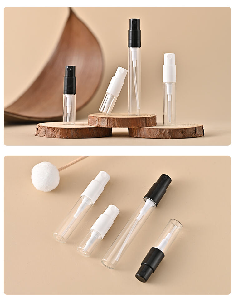 Mini Sample 1ML 2Ml 3Ml 5Ml Empty Tester Clear Glass Pump Spray Bottle Vials For Pocket Perfume factory