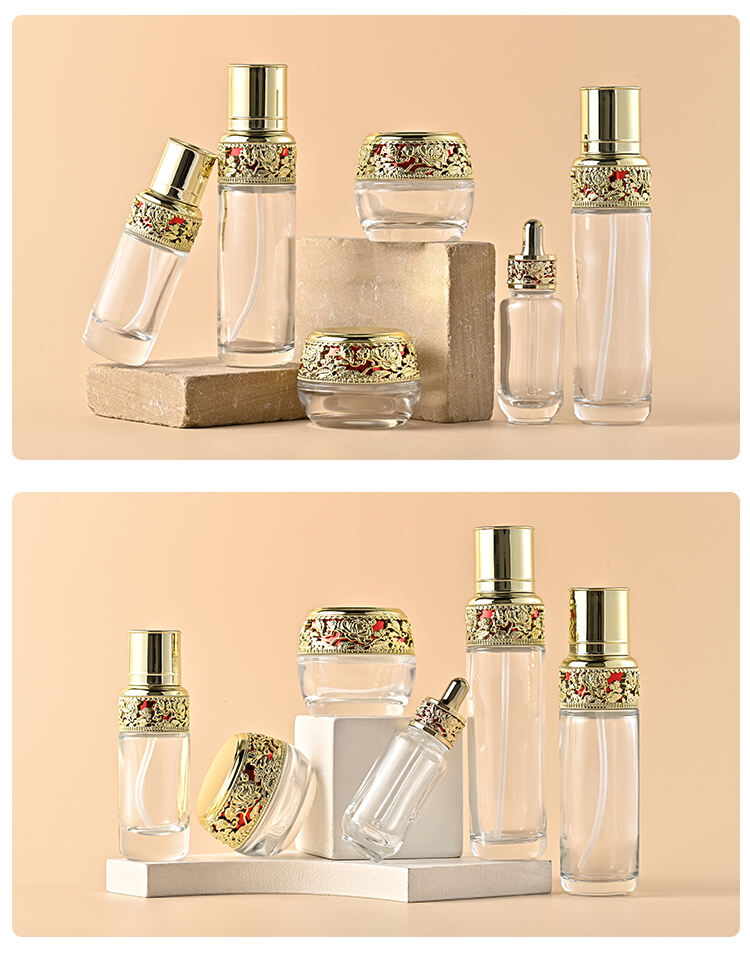 luxury refillable cosmetic packaging 30ml 40ml 100ml 120ml 30g 50g unique lotion jar skin care bottles manufacture