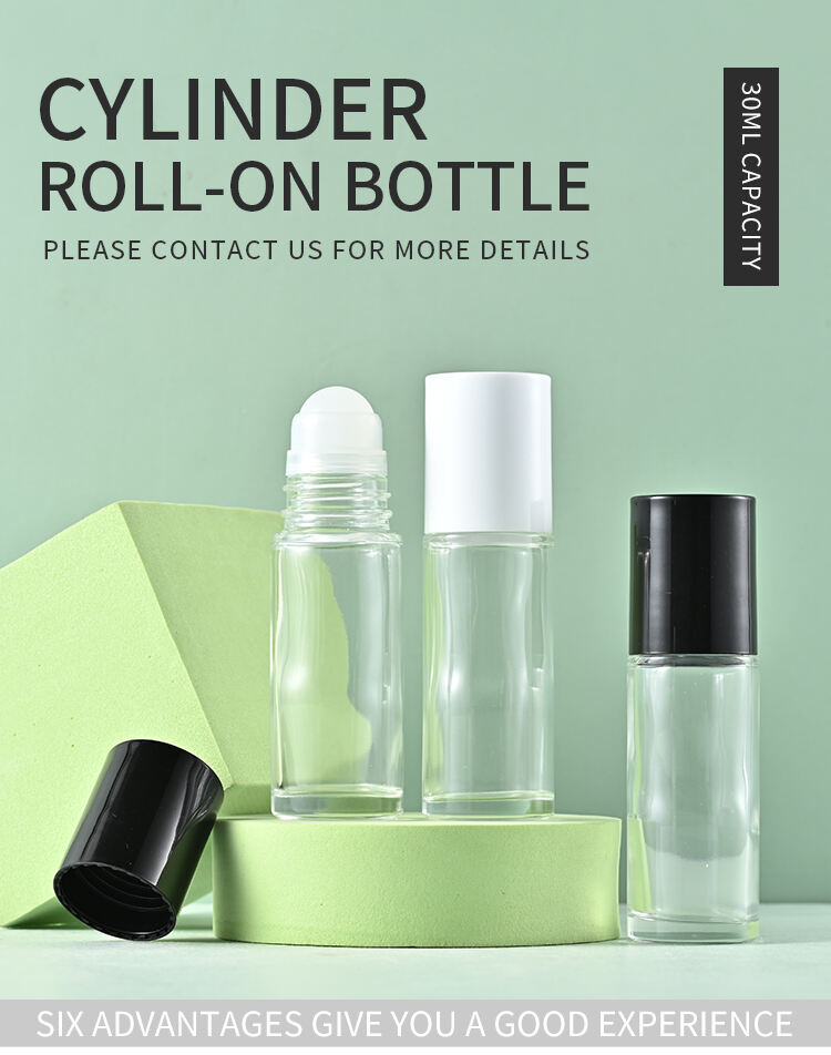 30ml wholesale Perfume Glass Bottle essential oil roller bottles cosmetic packaging supplier