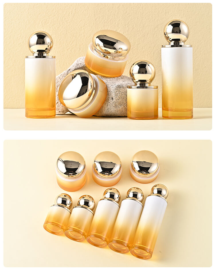 Custom Logo Luxury Skincare Glass Bottles 30 50 100 120 ml Cosmetic Packaging Containers Empty Lotion Bottle Cream Jar with Lid manufacture