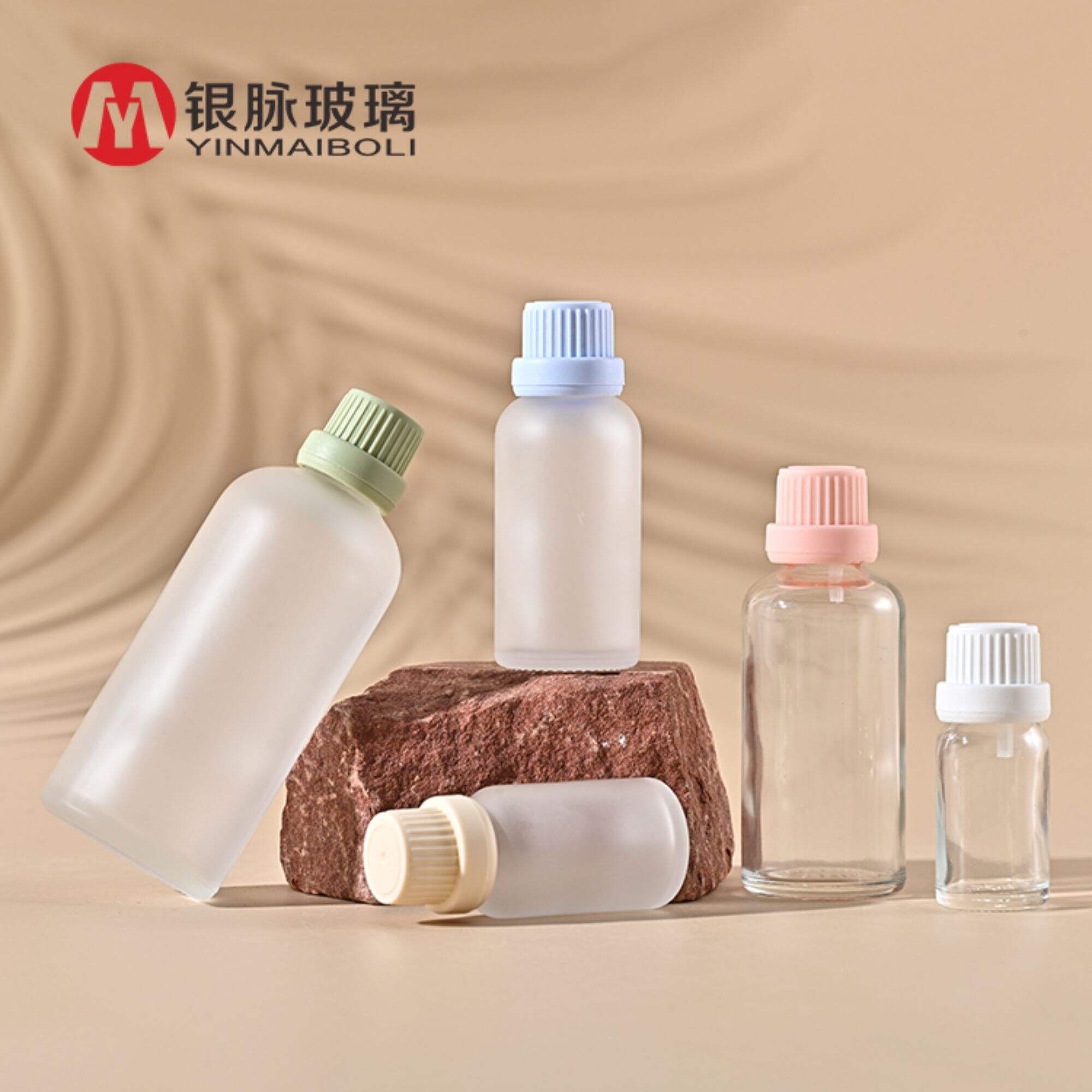 5ml 10ml 15ml 20ml 30ml 50ml 100ml Custom Luxury Serum Packaging Frosted Essential Oil Glass Bottle With Child-proof Screw Lid
