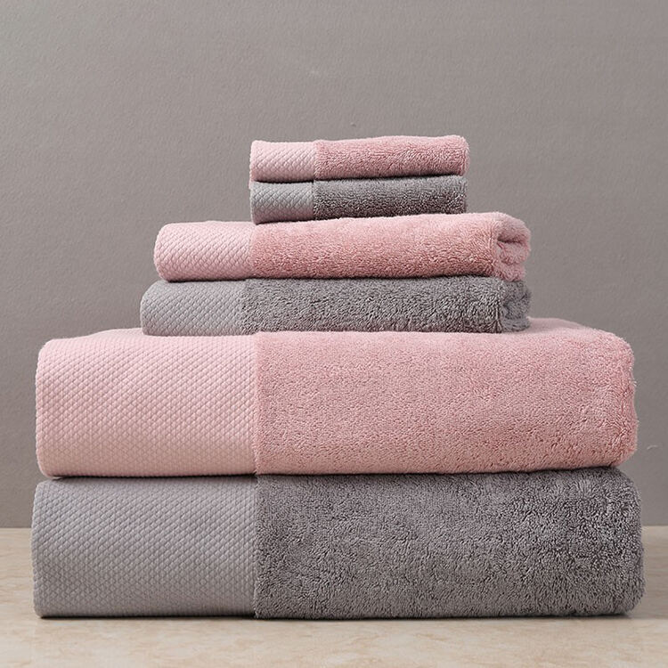 Design Logo Luxury Cotton Hotel Embroidered Bath Towel Set details