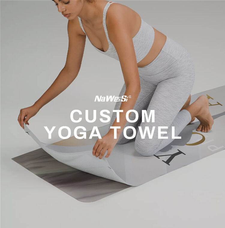 Custom Private Logo Anti Slip Yoga Mat Towel details