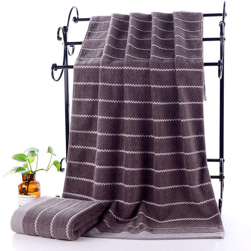Large 70*140 Customized Striped Bath Towel For Adult details