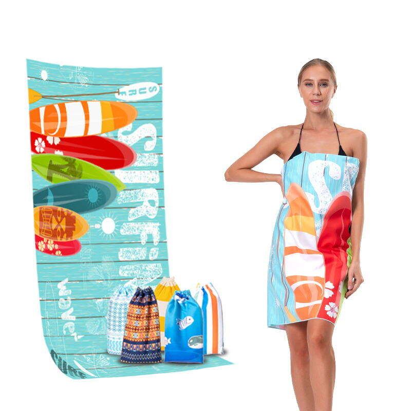 Sublimated Microfiber Sand Free Beach Towels