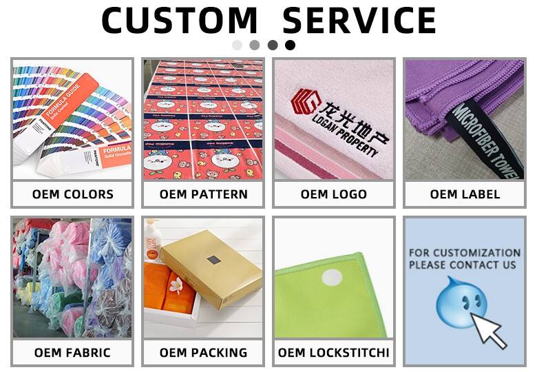 Customized Embroidery Logo Cotton Bath Towel Sets details