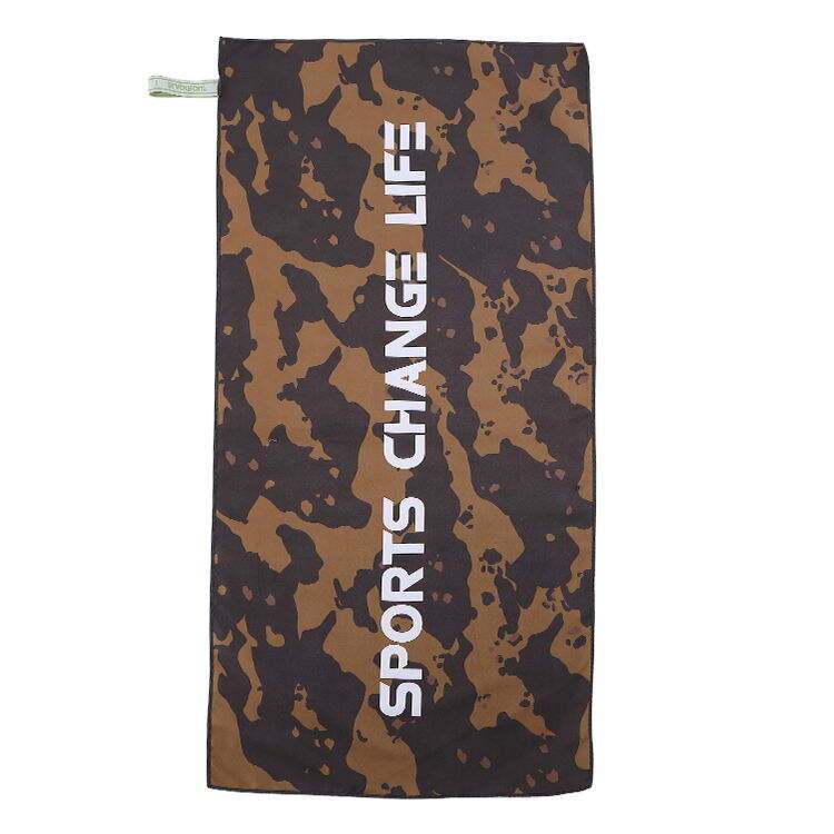 Custom Logo Microfiber Elastic Band Print Sport Towel