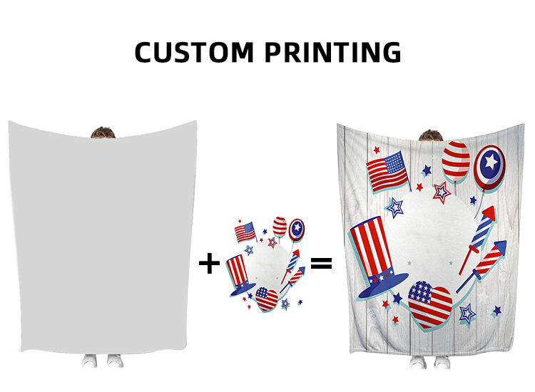 Custom Size Private Logo Digital Printing Sublimation Blankets details