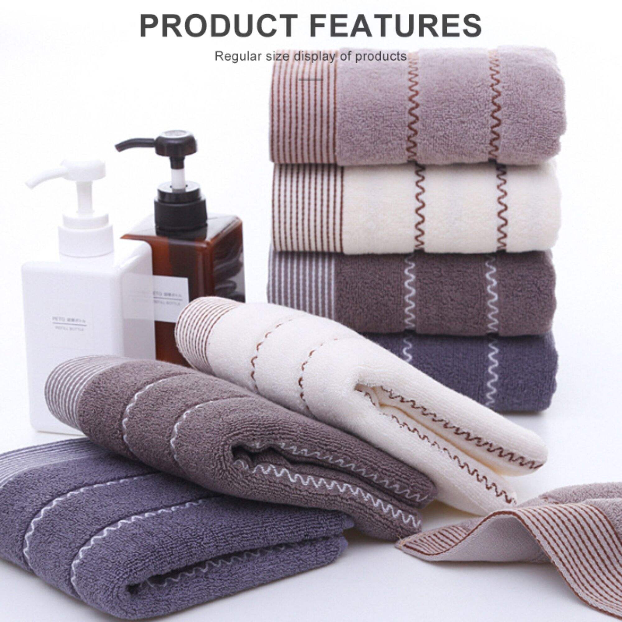 Large 70*140 Customized Striped Bath Towel For Adult