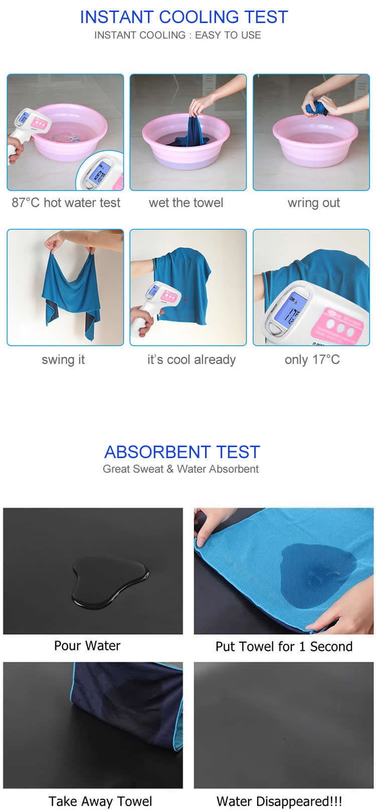 Custom Package Design Printing Fresh Cooling towel supplier