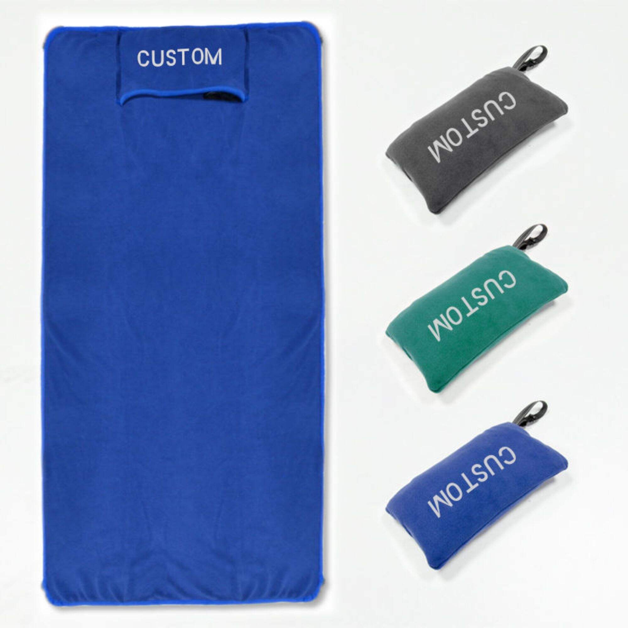 Super Soft 2 In 1 Travel Gift Blanket With Pocket 2 In 1