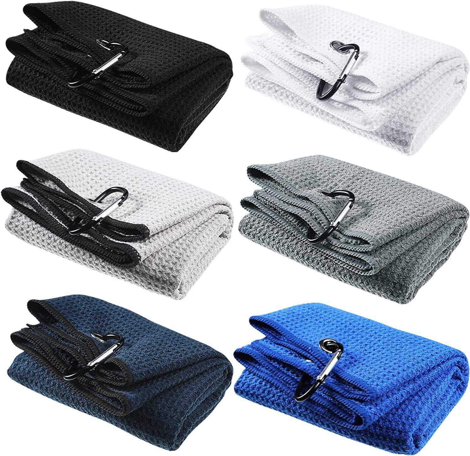 Tri-fold Golf Towel With Hook And Clip