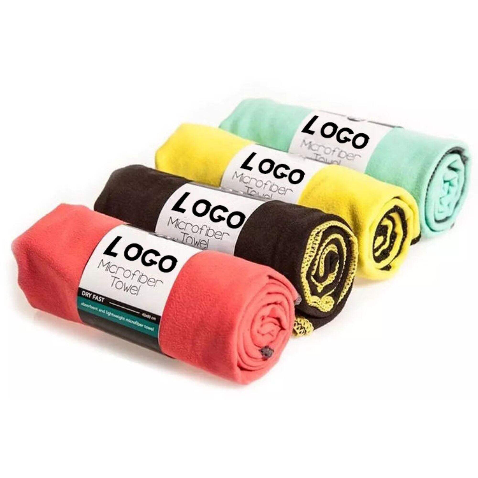 Breathable anti slip print custom logo yoga towel 