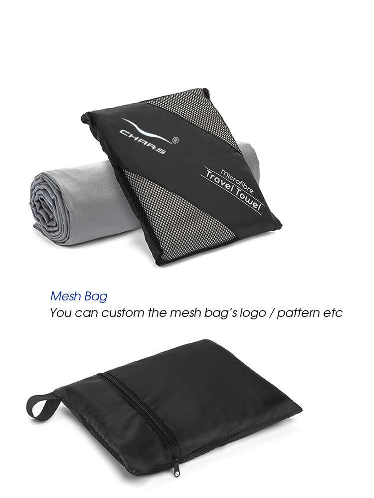 Quick-dry Microfiber Towel With Mesh Bag factory
