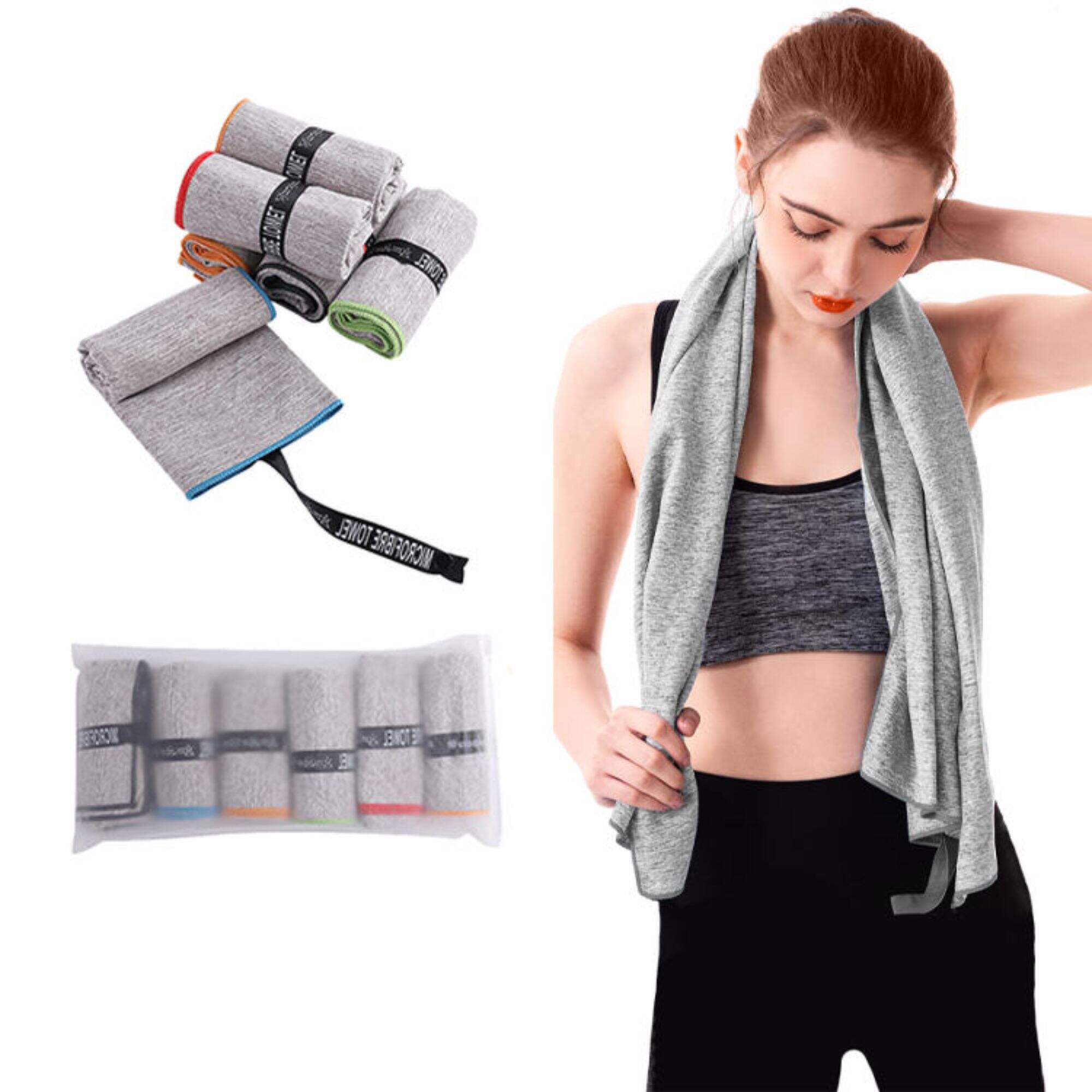 op maat gedrukt met logo microfiber cationic sport gym handdoek