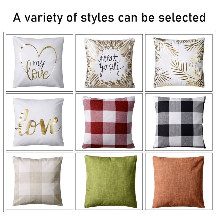 Custom Print Decorative Throw Cotton linen Pillow Cover supplier