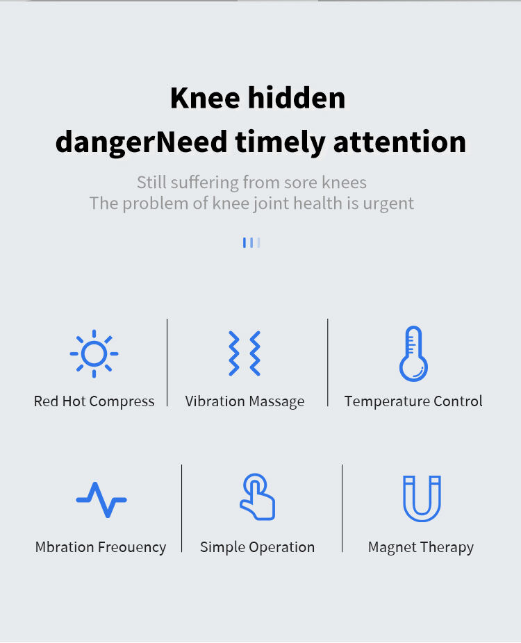 TJ-KE001 Advanced Heated Knee Massager Vibrating Heat Therapy For Joint Pain Relief And Physiotherapy manufacture