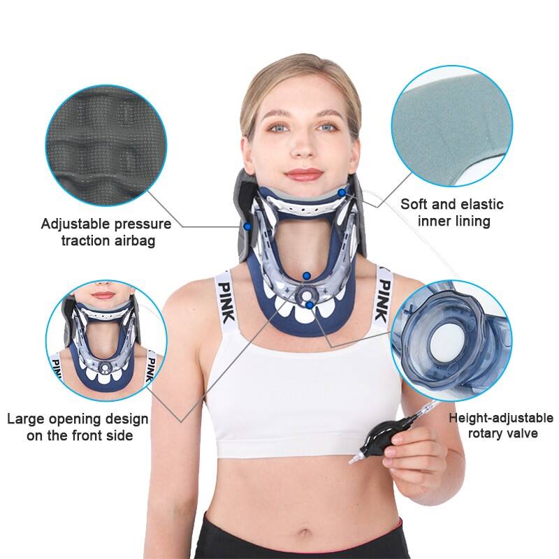 TJ-NM004 Cervical Comfort Medical-Grade Sponge Neck Collar With Inflatable Massage For Physiotherapy And Pain Relief supplier