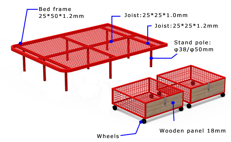 JZD Hotel bed BD-S-01 factory