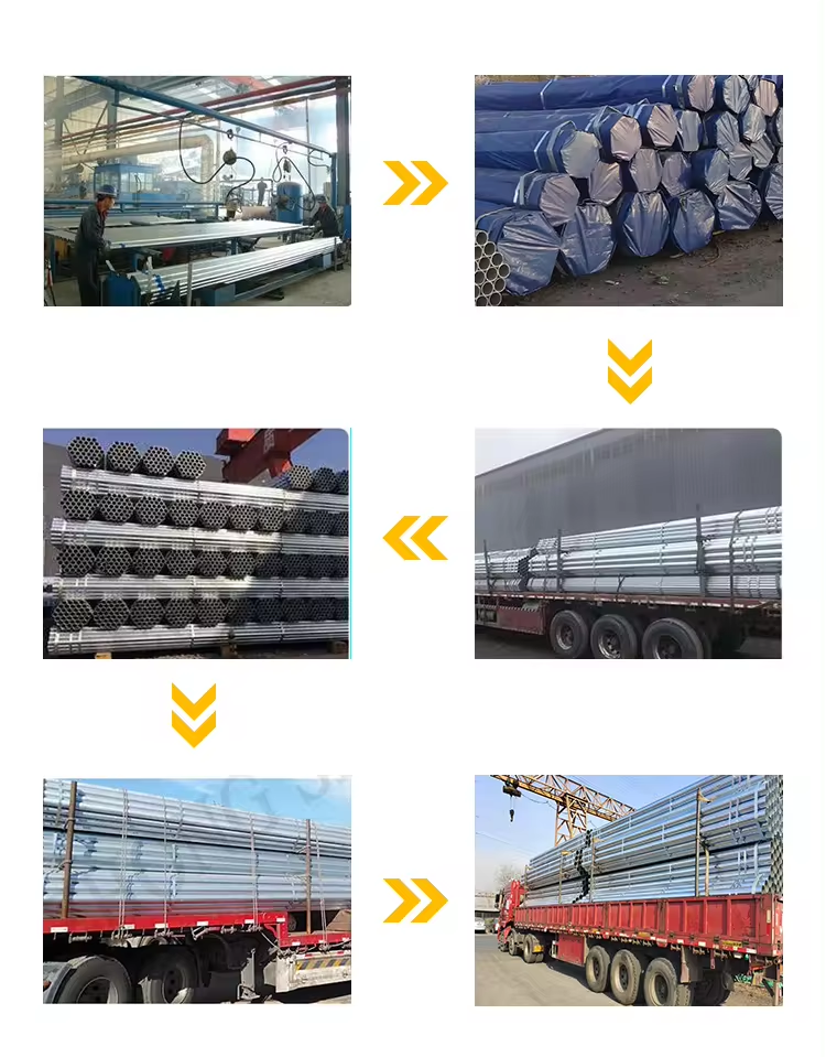 Galvanized Steel 2''-4'' Gi Pipe Hot Dip GI Galvanized Steel Pipe and Tubes Galvanized Pipe Price factory