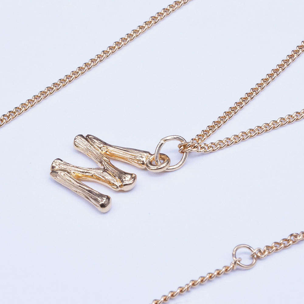 Custom made Letter gold plating tiny personalized Name Jewelry Necklace for women