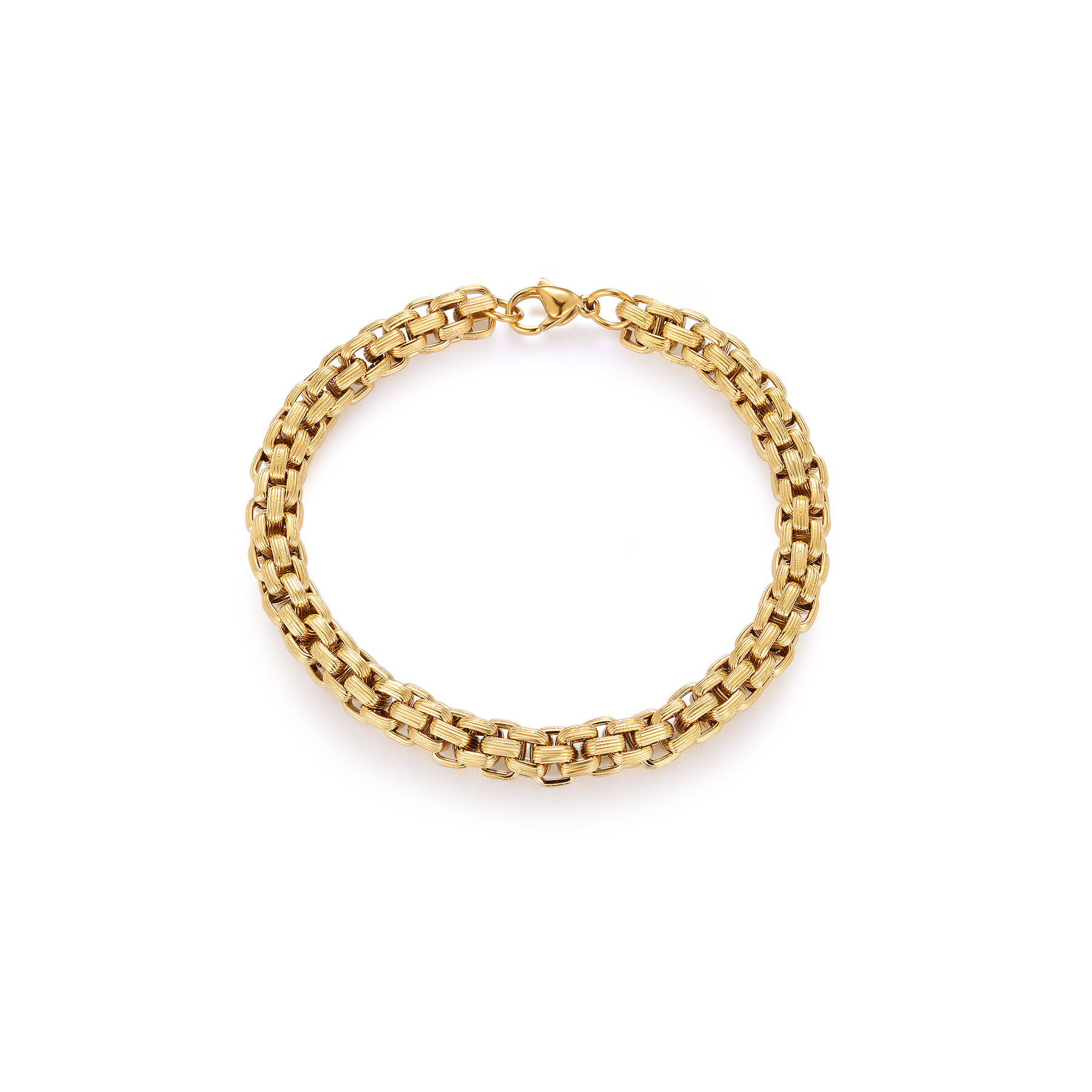 Trendy18k gold plated big chain bracelet design mens bracelet