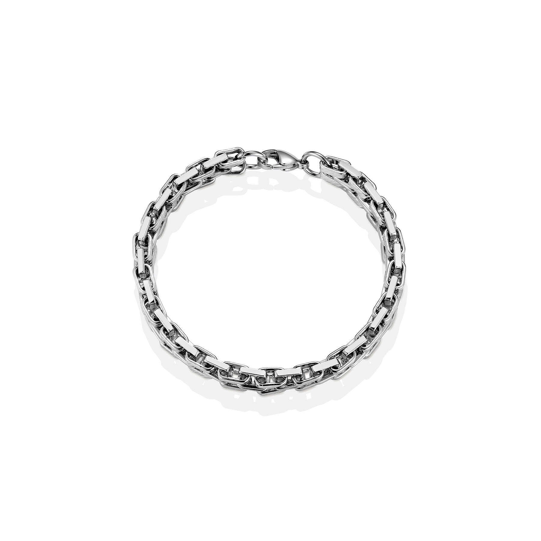 Stainless steel silver Multiple square chains bracelet for men