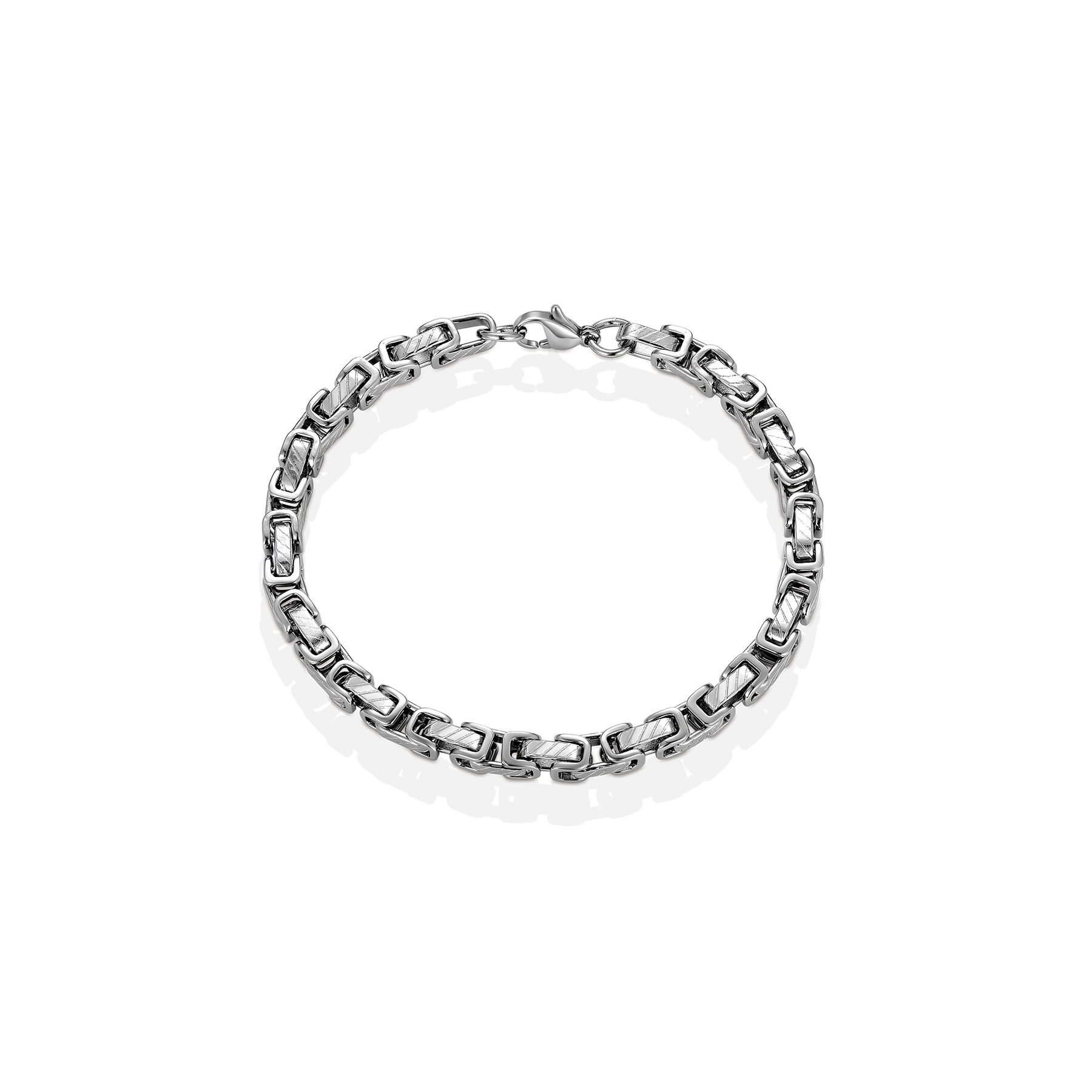 New design complex silver square chain bracelet jewelry