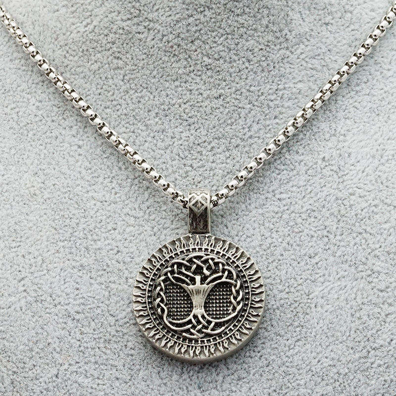 Fashion Jewelry Pendant,Pure Tin tree of life pattern Pendant Necklace
