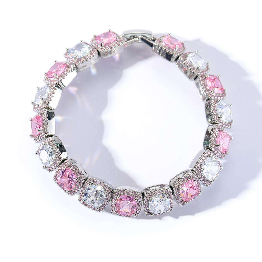 Shiny and colorful iced out bracelet for womens