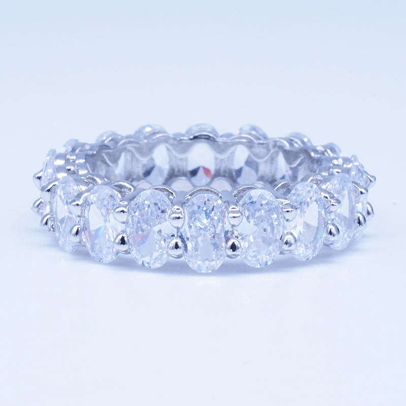 Beyaly Jewelry | Oval shape full pave zircon gemstone ring