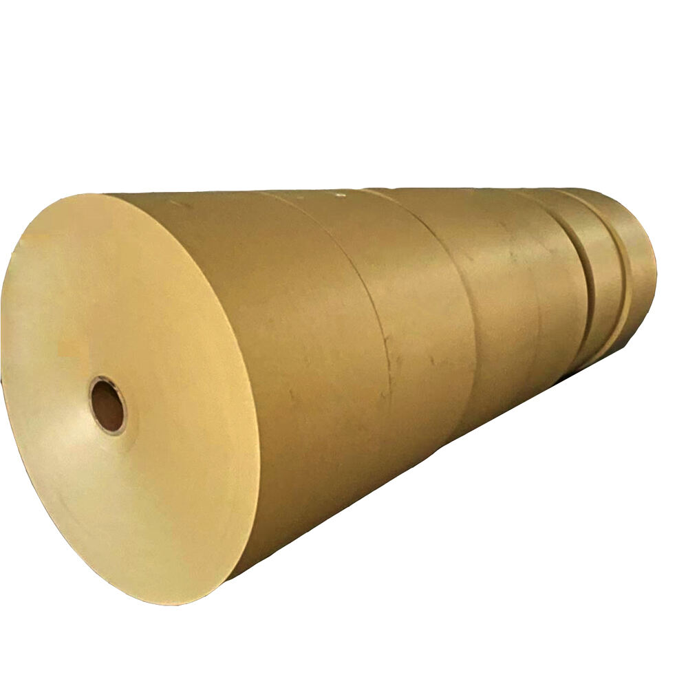 Shi Rong Biodegradable plain single double wall pe coated base craft cup paper roll for paper cups manufacture