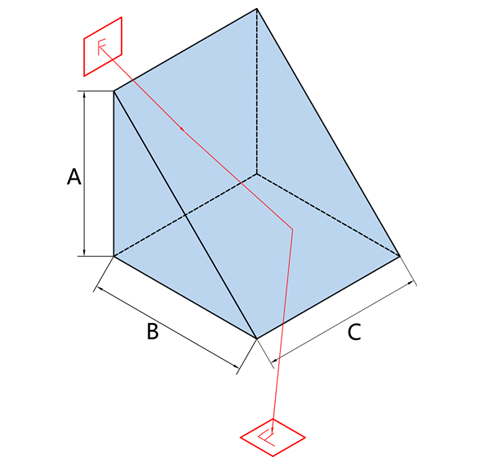 custom AR coated  right angle optical Glass Prisms for optical system manufacture