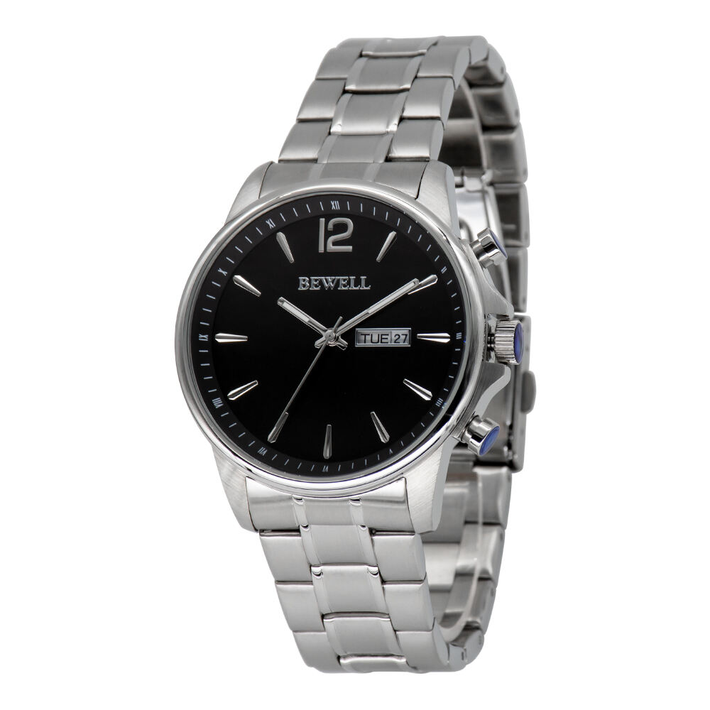 Minimalist Style Stainless Steel Quartz Watch with Calendar for Elegant Timekeeping