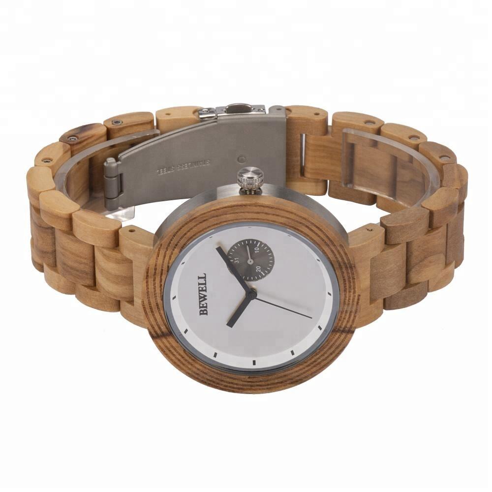 bewell manufacturer custom wooden watch with japanese movement