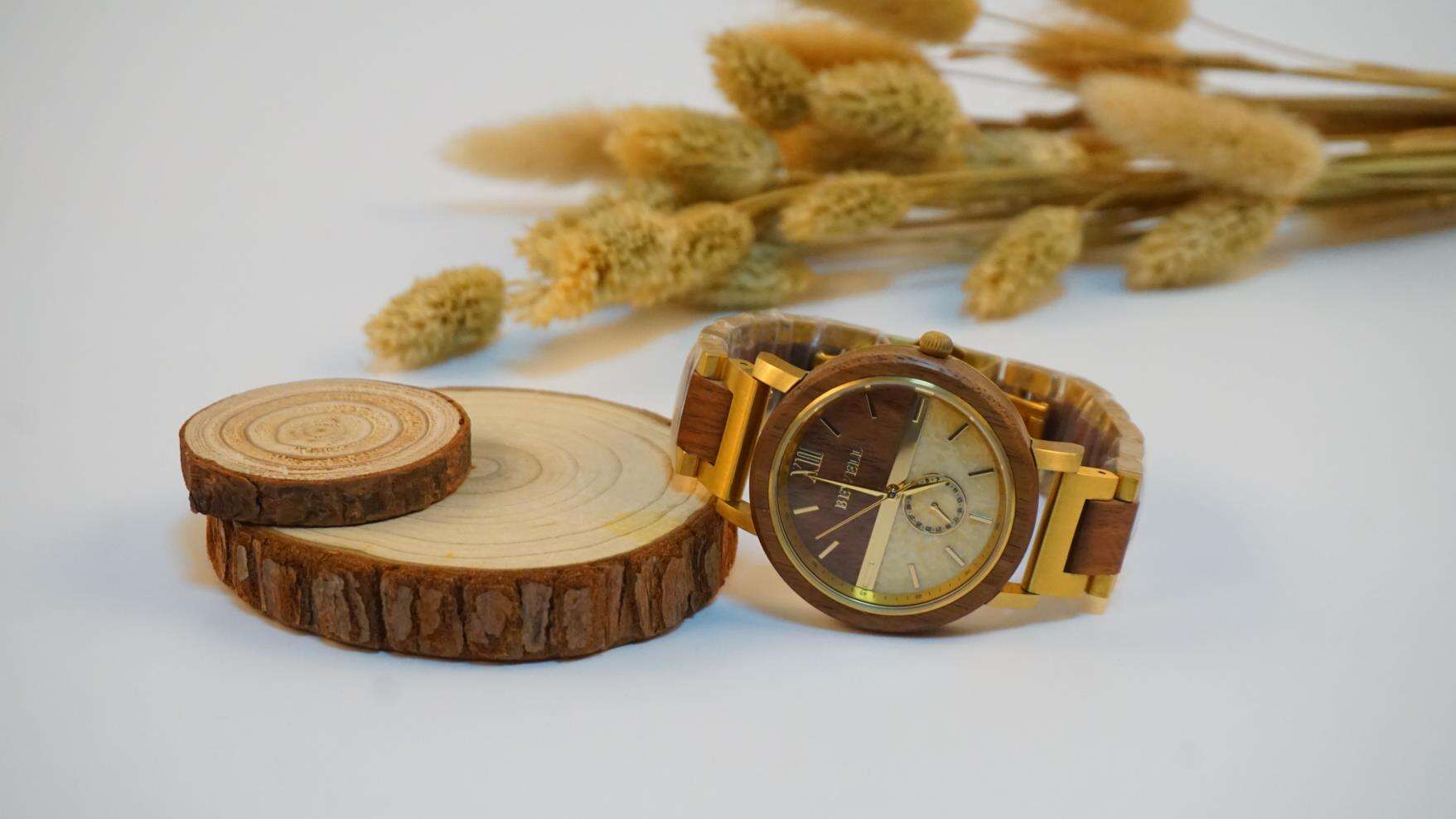 2021 Fashion wooden bracelets wood with stainless steel natural and eco-friendly white label dropshipping supplier