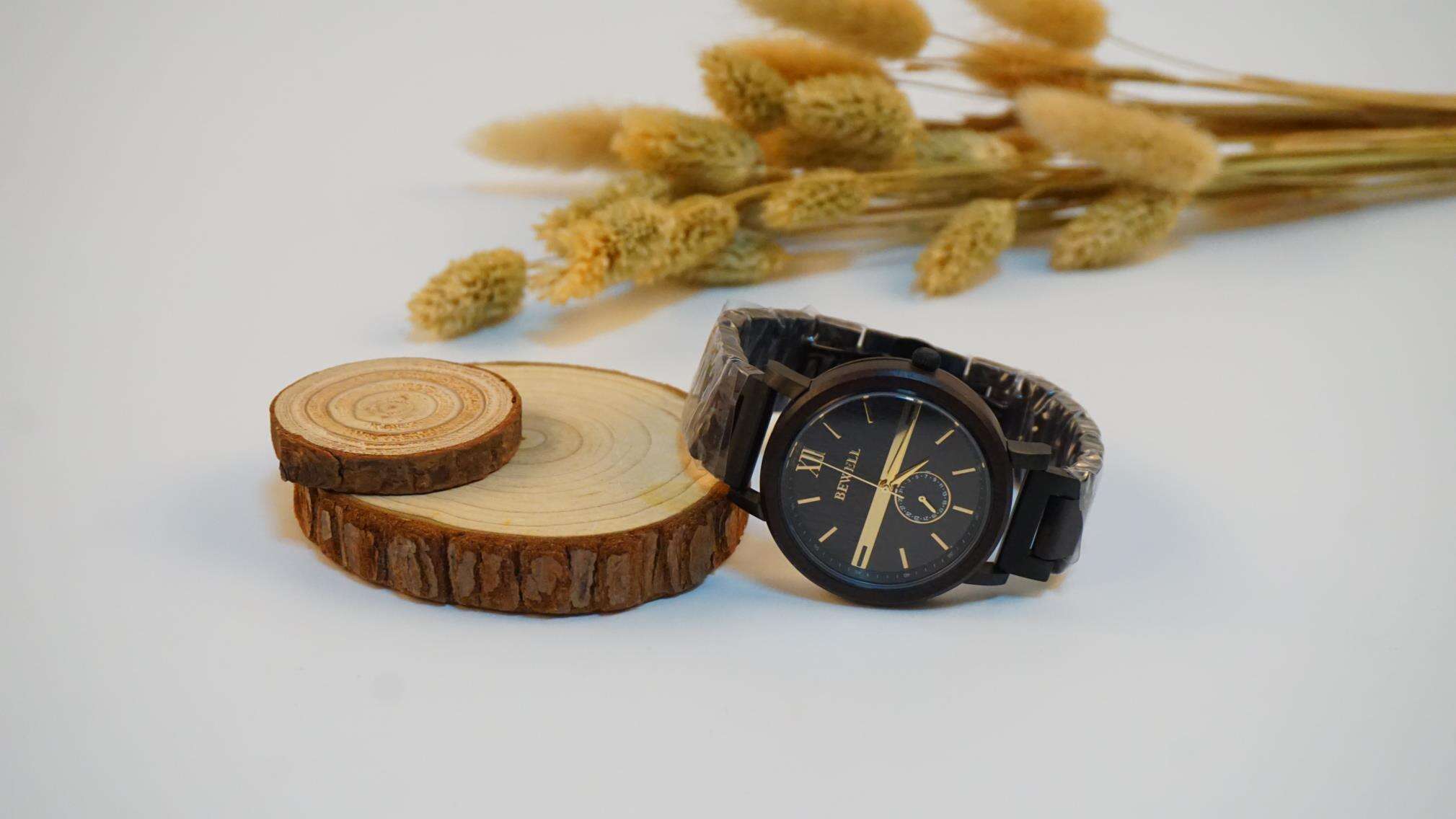 2021 Fashion wooden bracelets wood with stainless steel natural and eco-friendly white label dropshipping supplier