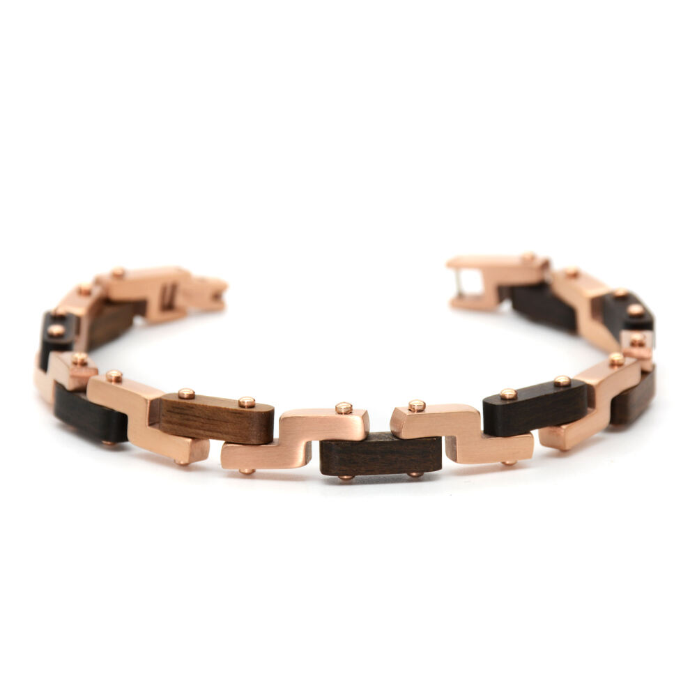 Custom jewelry bracelet fashion ladies bracelet stainless steel wooden bracelet for your store online sale supplier