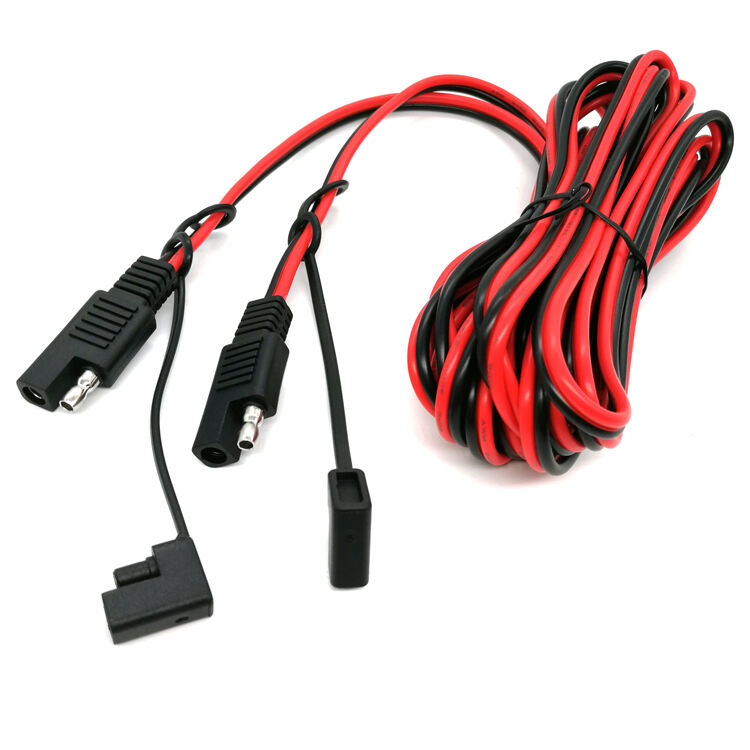 Red/Black 2 Pin 18 Gauge Quick Disconnect Wire Harness SAE To SAE Connector