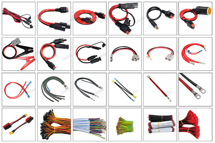 50A PLUG TO Alligator Clamp Battery Connector Cable Assembly Wiring Harness factory