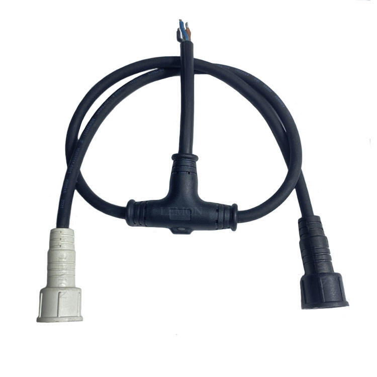 M12 T Type Waterproof Connectors Led Outdoor Lighting Waterproof Connector Cable supplier