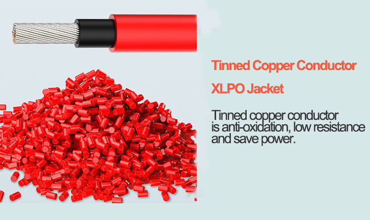 XLPO Tinned Copper Solar Single Wire 2.5MM 4MM 6MM 10MM 16MM 35MM PV Cable Solar Panel DC Power Cable manufacture