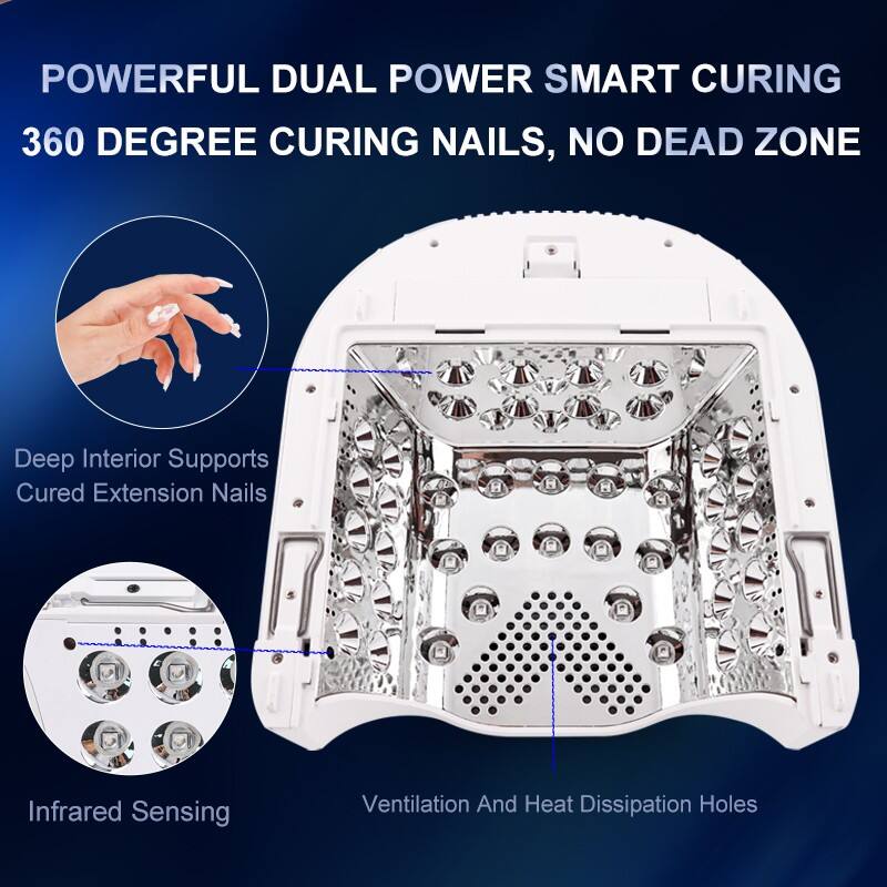 SN491 Professional Nail Dryer 86w High-Efficiency LED UV Nail Lamp Wireless & Rechargeable Quick-Drying Manicure & Pedicure Tool manufacture