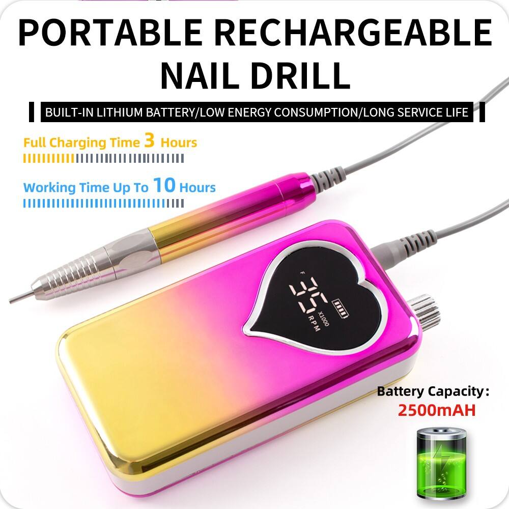 SN357GS Professional Portable Nail Drill Machine Gradient Design High-Speed Manicure & Pedicure Tool Compact Electric Nail File Kit for Salon-Quality Care Adjustable Speed for Acrylic Nails details