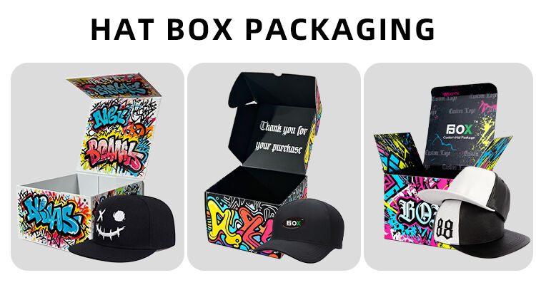 product fussen brand ip custom recycled materials rigid boxes premium black stylish matt lamination packaging for hat box-3