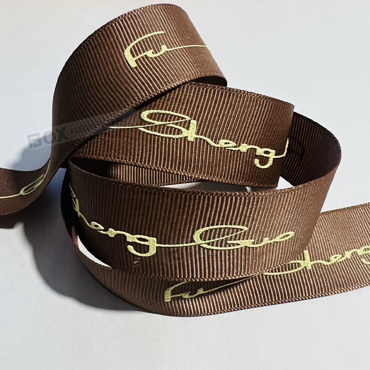 product customized bow pattern polyester ribbon rolls shiny silk satin fabric for christmas gift wrap decorations boxes printed logo-7