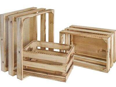 Charming Character: A Wooden Crate Box with Personality