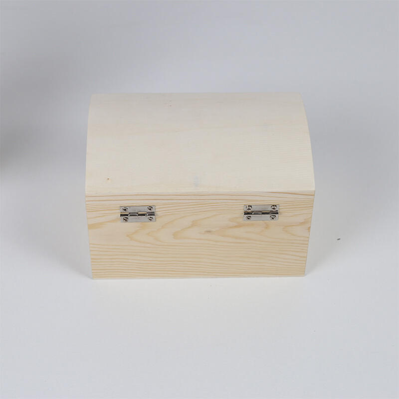 Lučna drvena kutija Nedovršena drvena kutija Organizator za nakit Drvena škrinja s blagom Mali drveni sanduk Organizator za sitne stvari Kutija s blagom